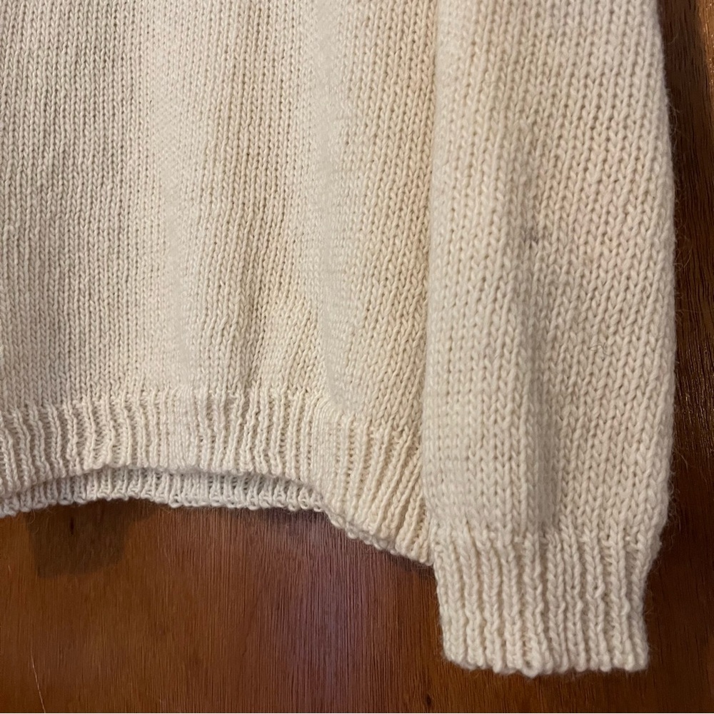 Icelandic lopapeysa Wool Knit Sweater - Handmade in Iceland 100% Wool Mens L - Picture 5 of 10